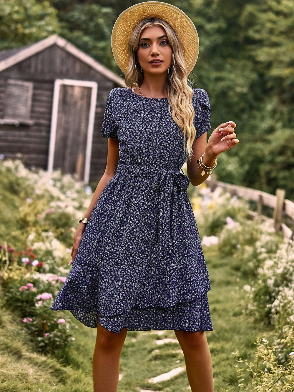 Scarlett™ - Casual Pleated Floral Dress