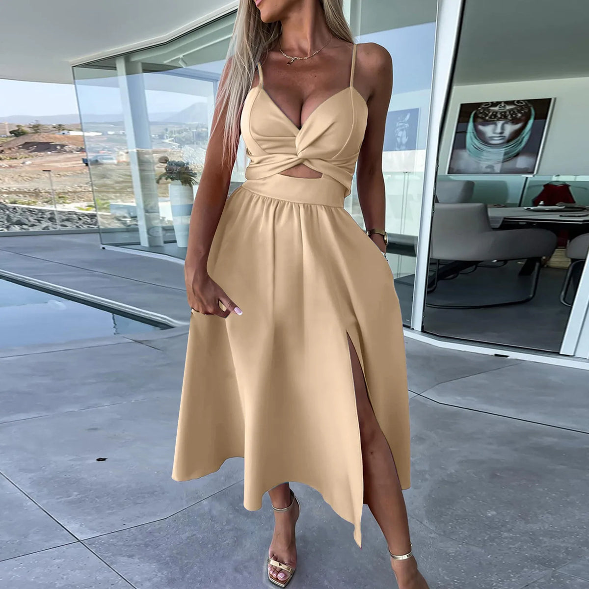 Scarlett™ - Stylish Sleeveless Split Dress