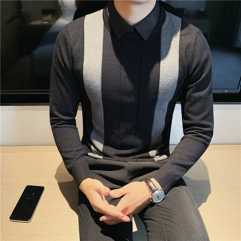 Elijah™ - Classic Striped Knitted Sweater