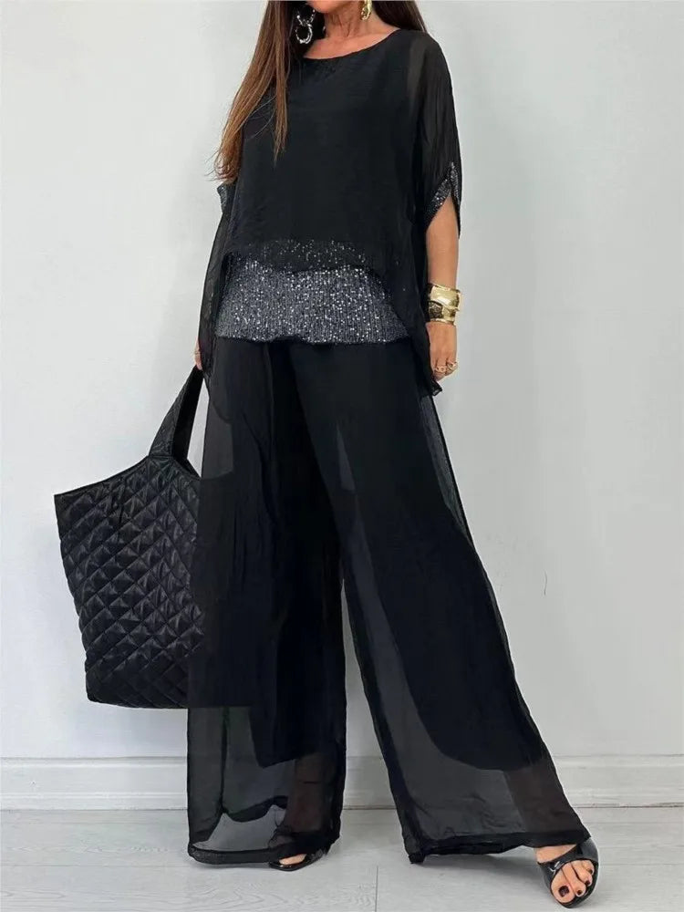 Riley™ - Stylish Sequin Casual Set