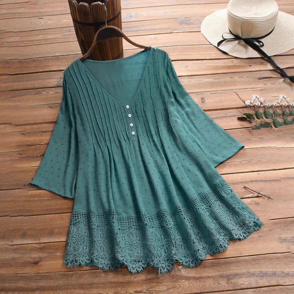 Abigail™ - Vintage Casual Lace Shirt