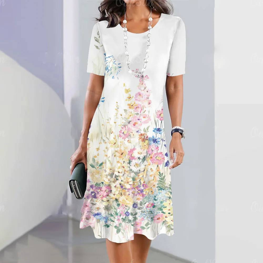 Olivia™ - Comfy Flower Print Dress