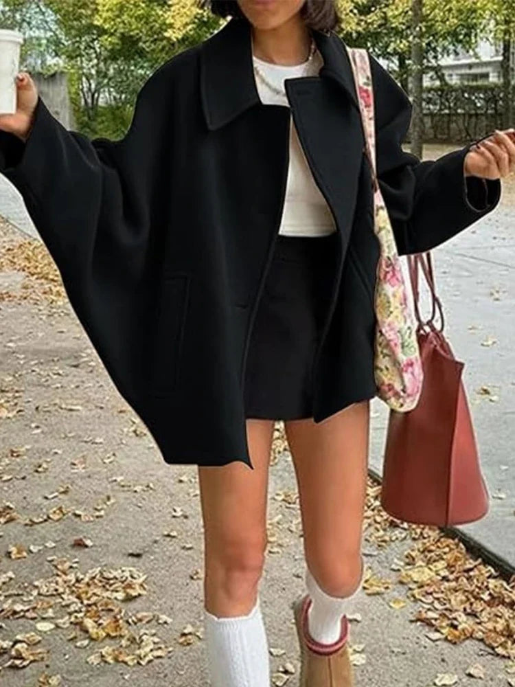 Olivia™ - Stylish Batwing Sleeve Jacket