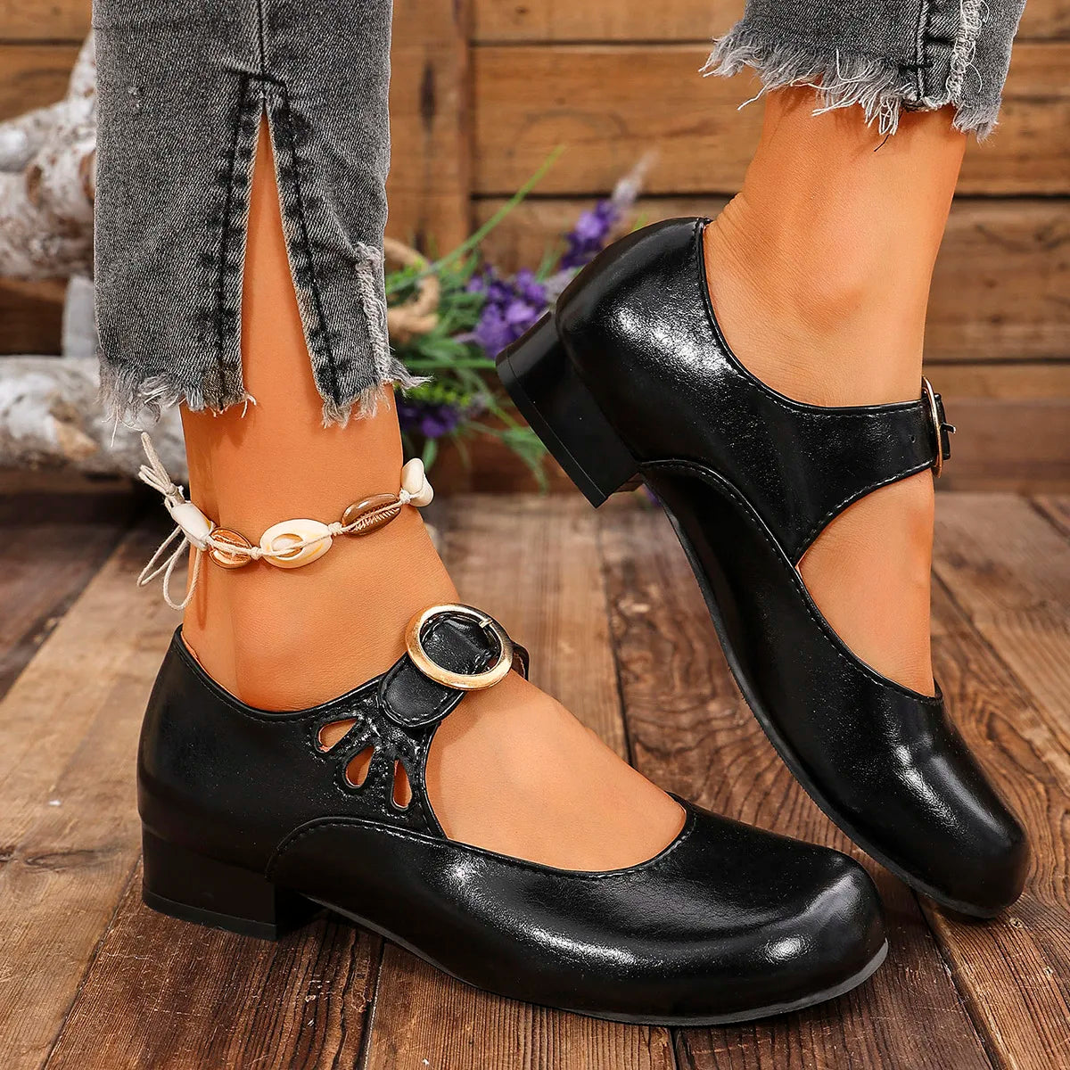 Avery™ - Elegant Round Toe Retro Shoes