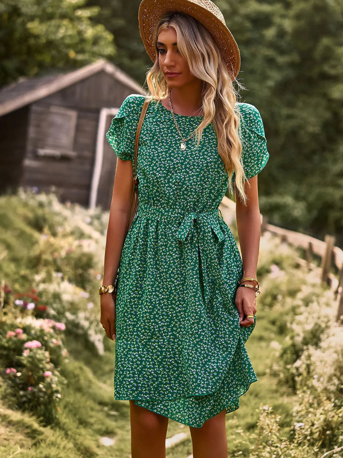 Scarlett™ - Casual Pleated Floral Dress