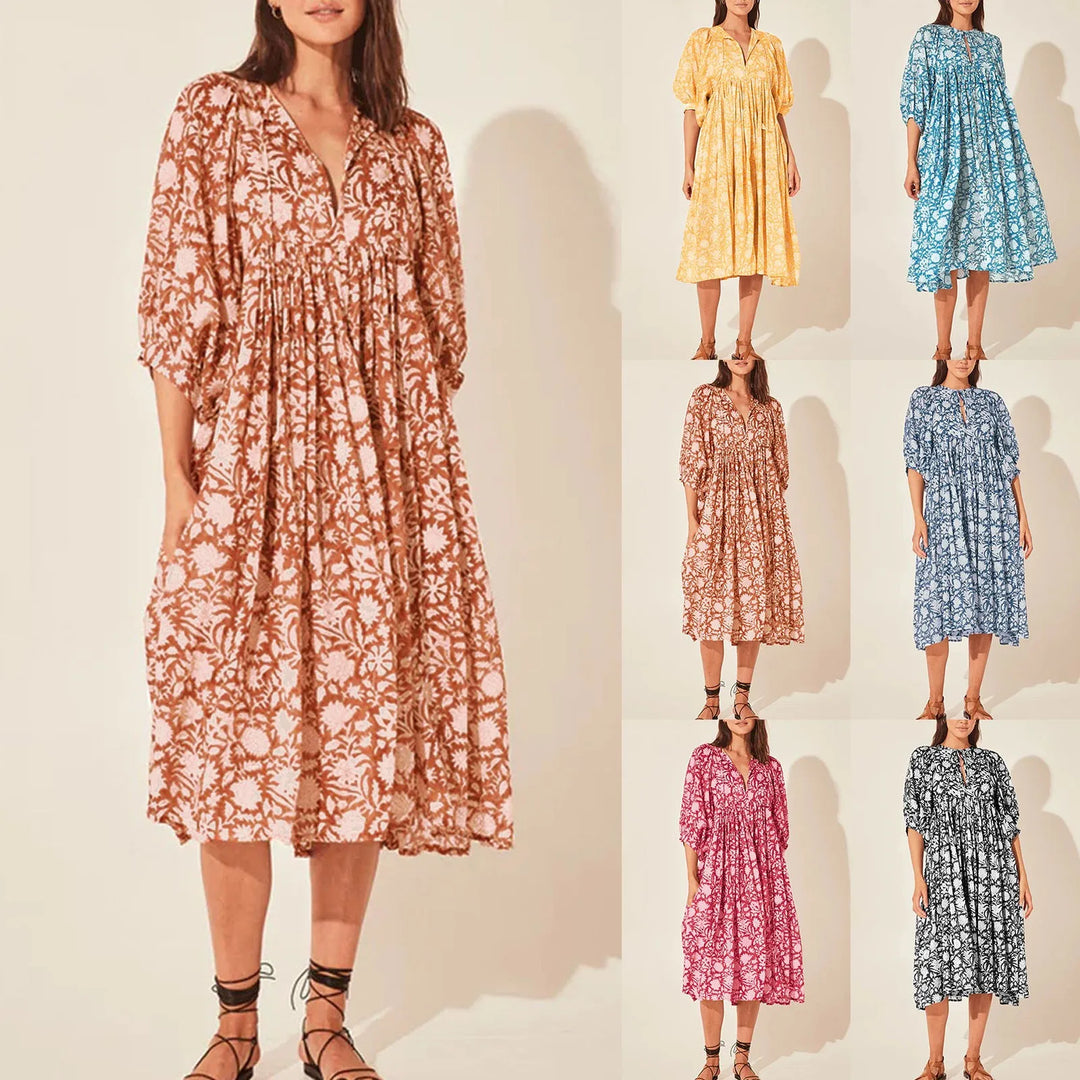 Aubrey™ - Boho Floral Dress