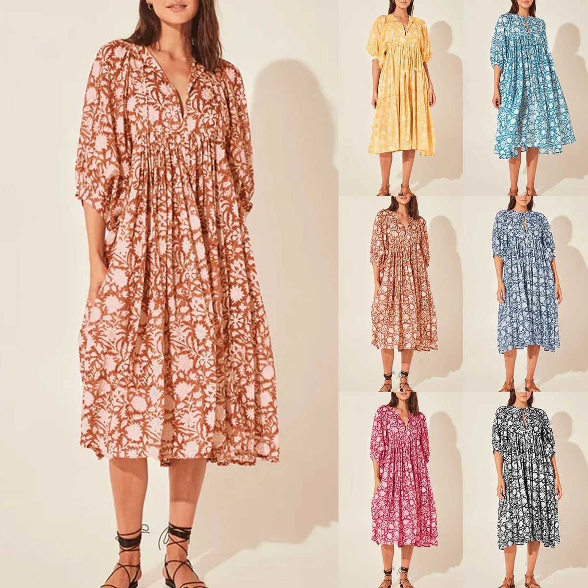 Aubrey™ - Boho Floral Dress