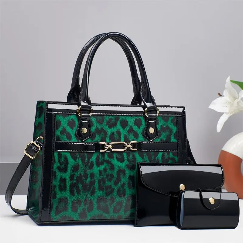 Charlotte™ - Vintage Leopard Print Bags Set