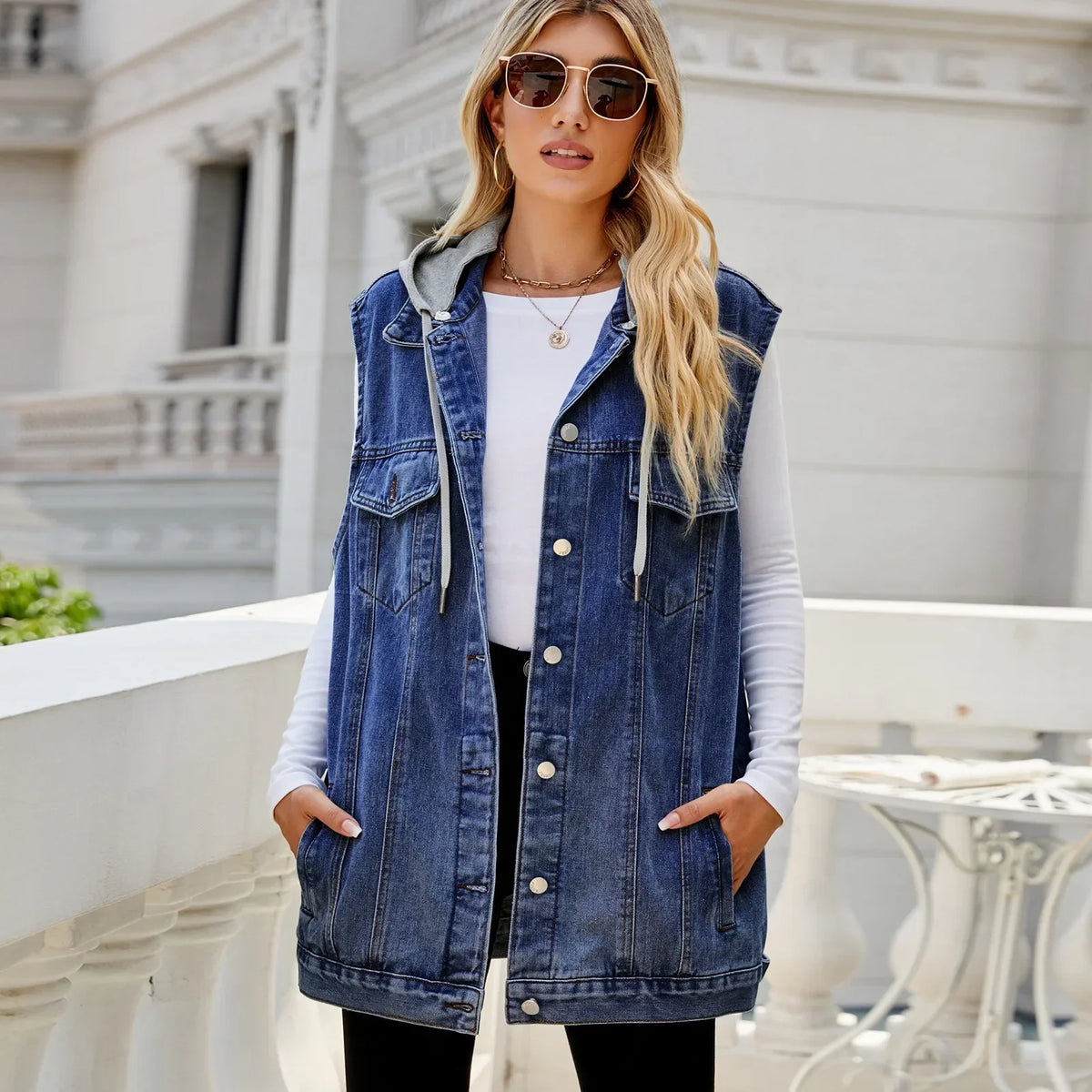 Grace™ - Stylish Hooded Denim Jacket