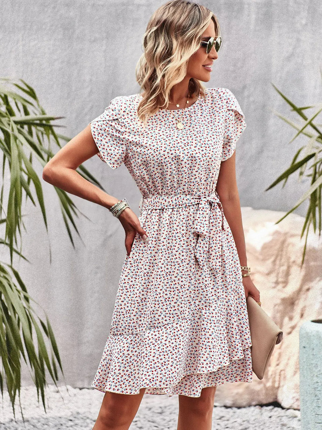 Scarlett™ - Casual Pleated Floral Dress