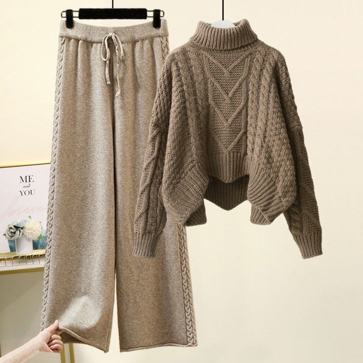 Peyton™ - Elegant Knit Turtleneck with Loose Pants Set