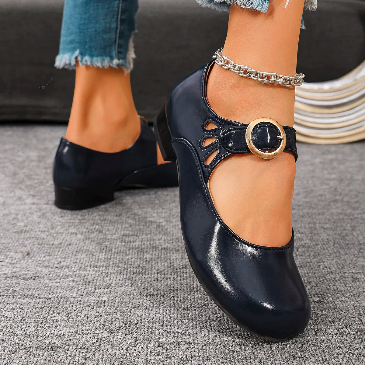 Avery™ - Elegant Round Toe Retro Shoes