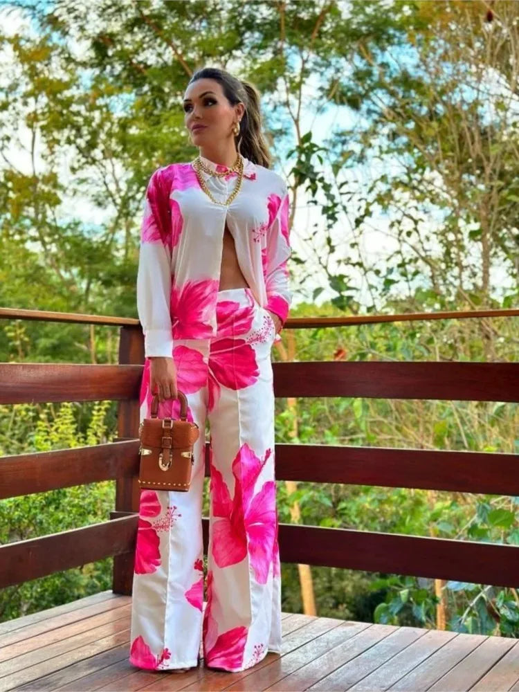 Olivia™ - Chic Floral Two-piece Set
