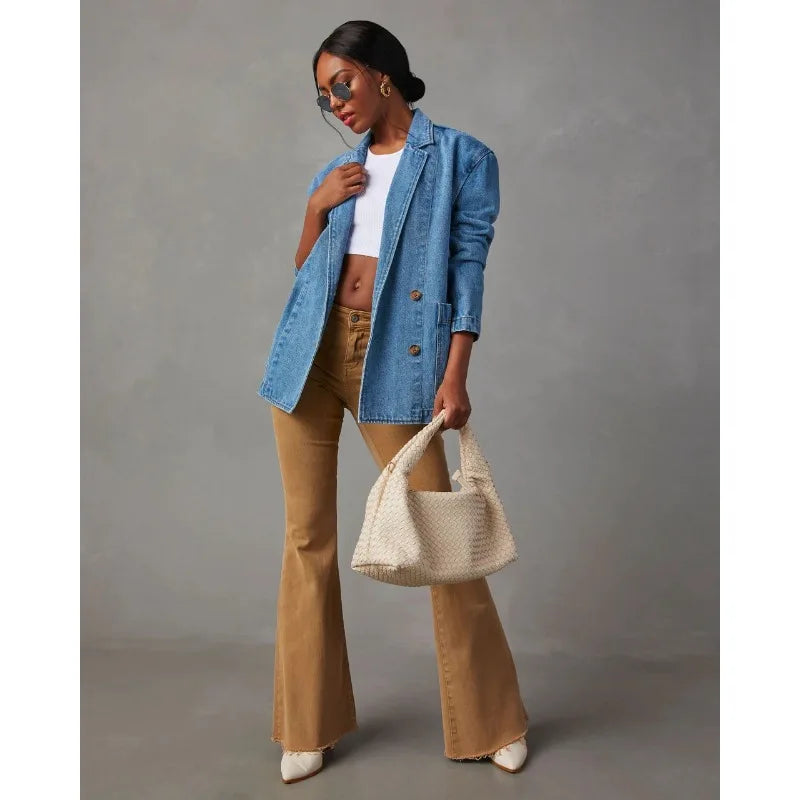 Ella™ - Stylish Denim Blazer Jacket