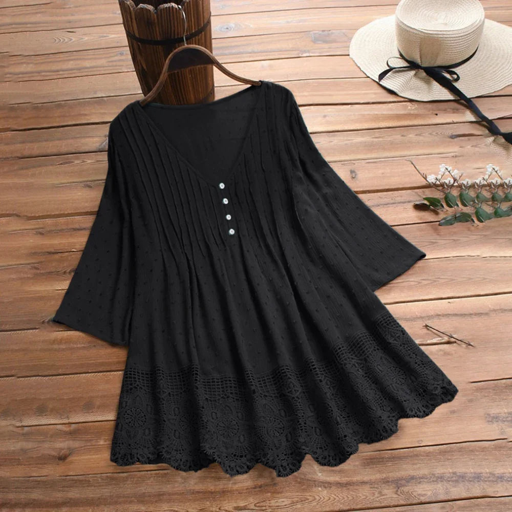 Abigail™ - Vintage Casual Lace Shirt