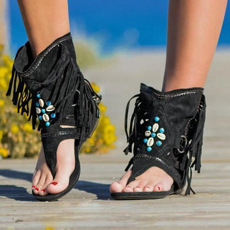 Victoria™ - Retro Fringe Boho Sandals