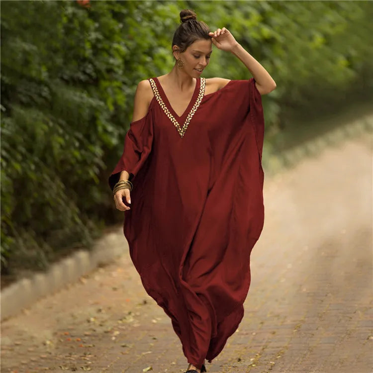 Riley™ - Elegant Kaftan Maxi Dress