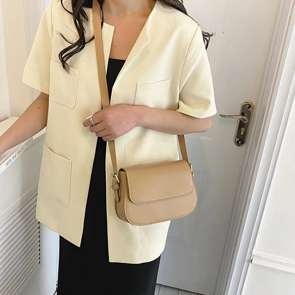 Avery - Crossbody Leather Saddle Bag