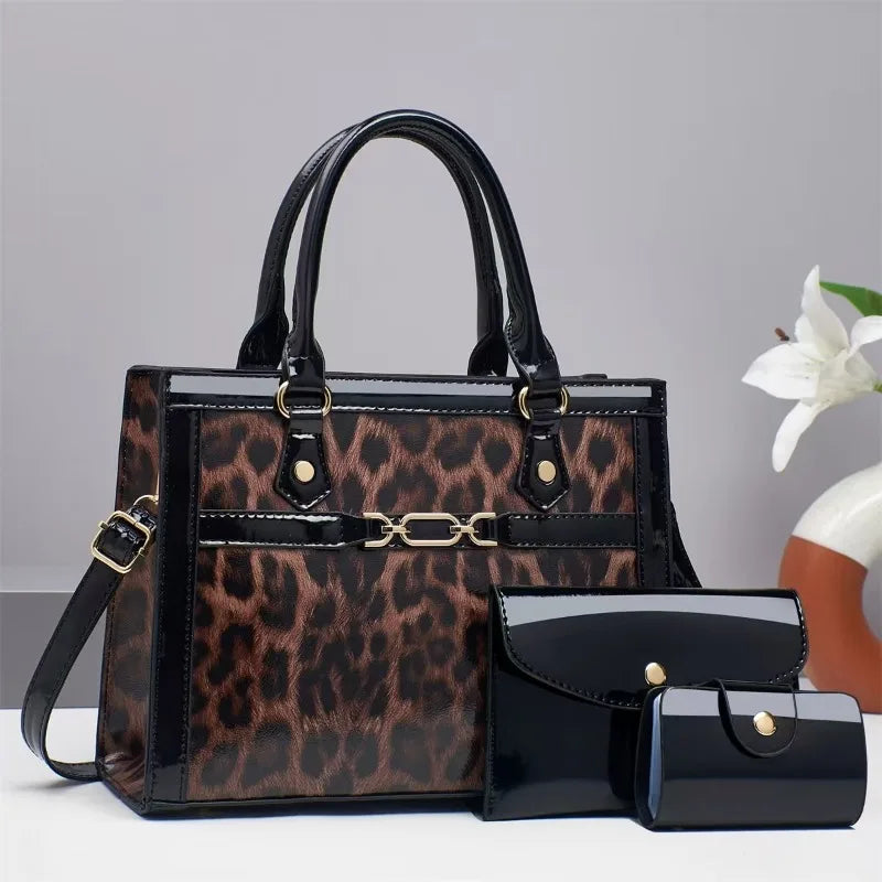 Charlotte™ - Vintage Leopard Print Bags Set