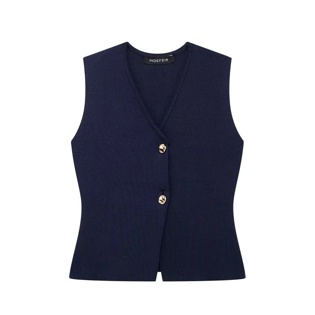 Peyton™ - Elegant Knitted 2-Piece Vest and Skirt Set