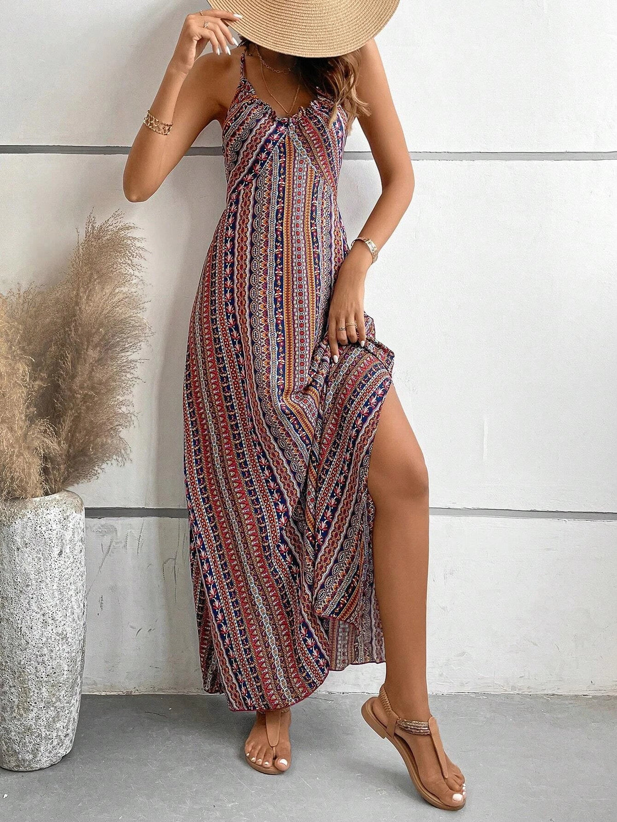 Hannah™ - Ethnic Backless Dress
