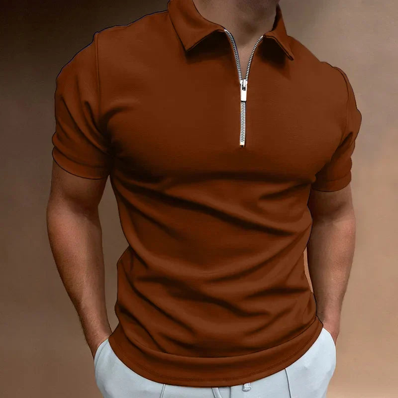 Liam™  - Classic Zip Polo Shirt
