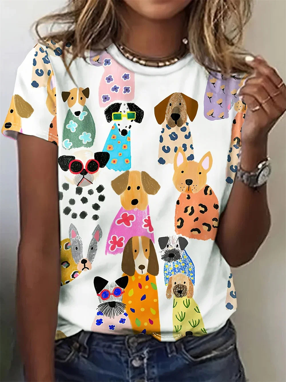 Scarlett™ - Handmade Women's Shirt with Animal Print