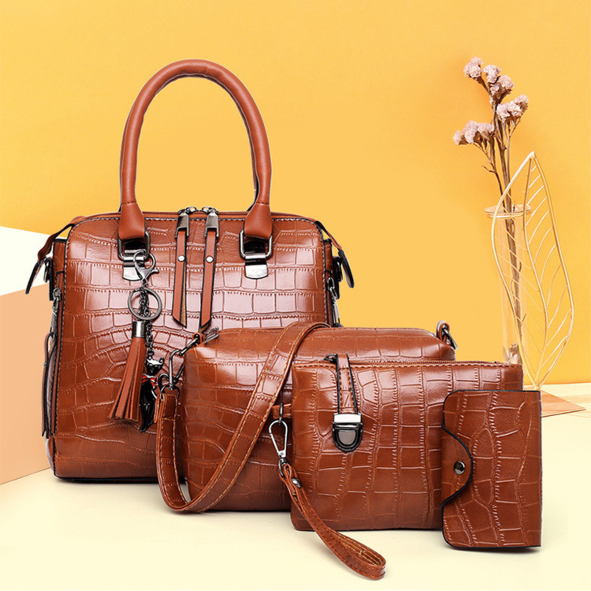 Evelyn - Everyday 4-Piece Leather Bag Set