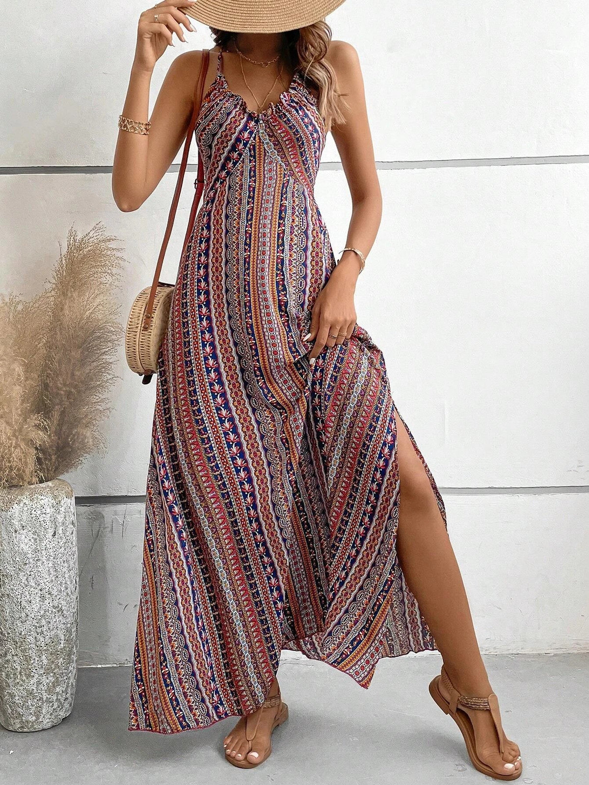 Hannah™ - Ethnic Backless Dress