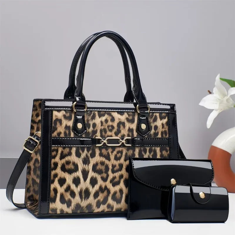 Charlotte™ - Vintage Leopard Print Bags Set