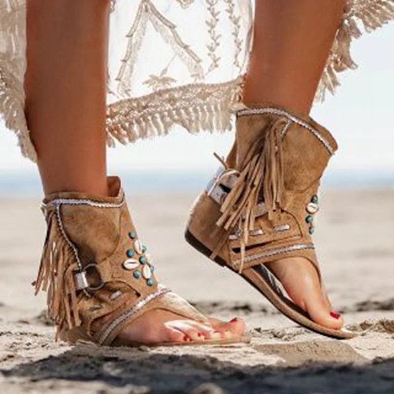 Victoria™ - Retro Fringe Boho Sandals