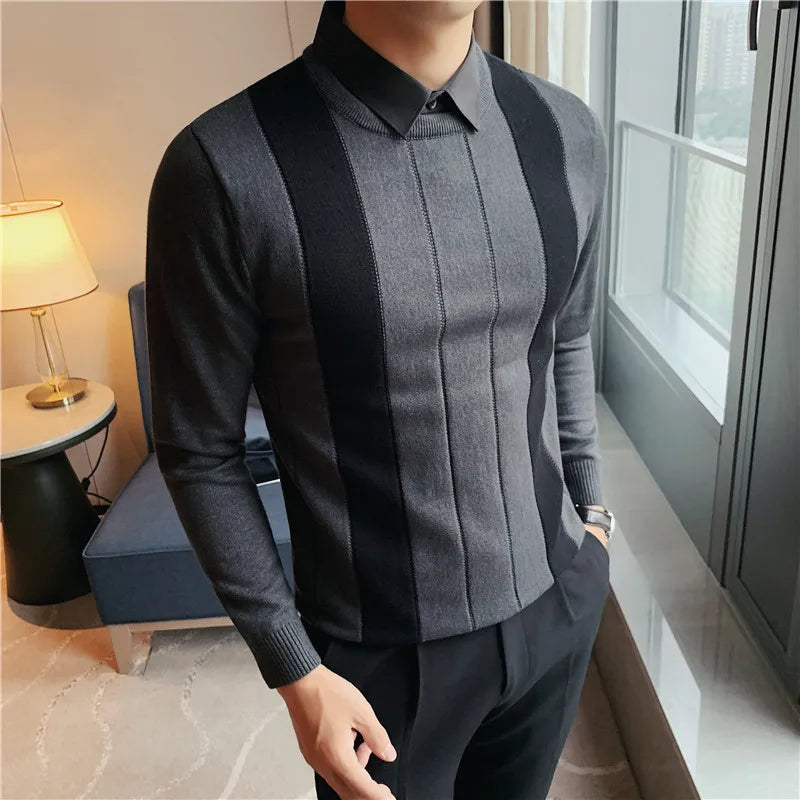 Elijah™ - Classic Striped Knitted Sweater