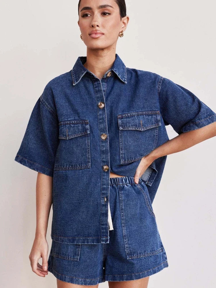 Ellie™ -  Vintage Denim Suit Set