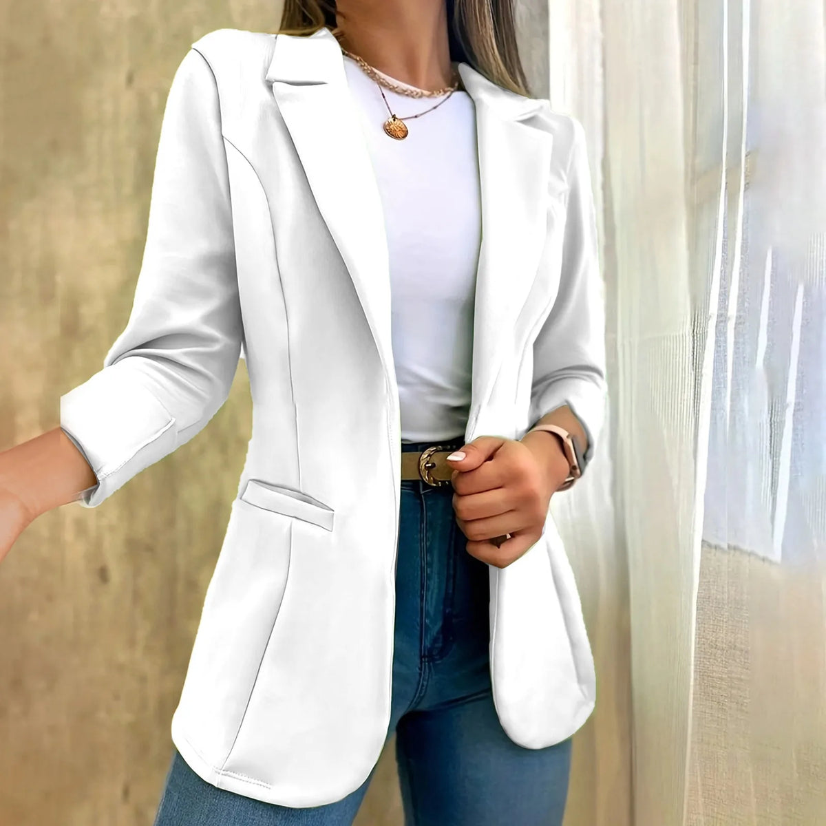 Aria™ - Minimalist Long Sleeve Blazer
