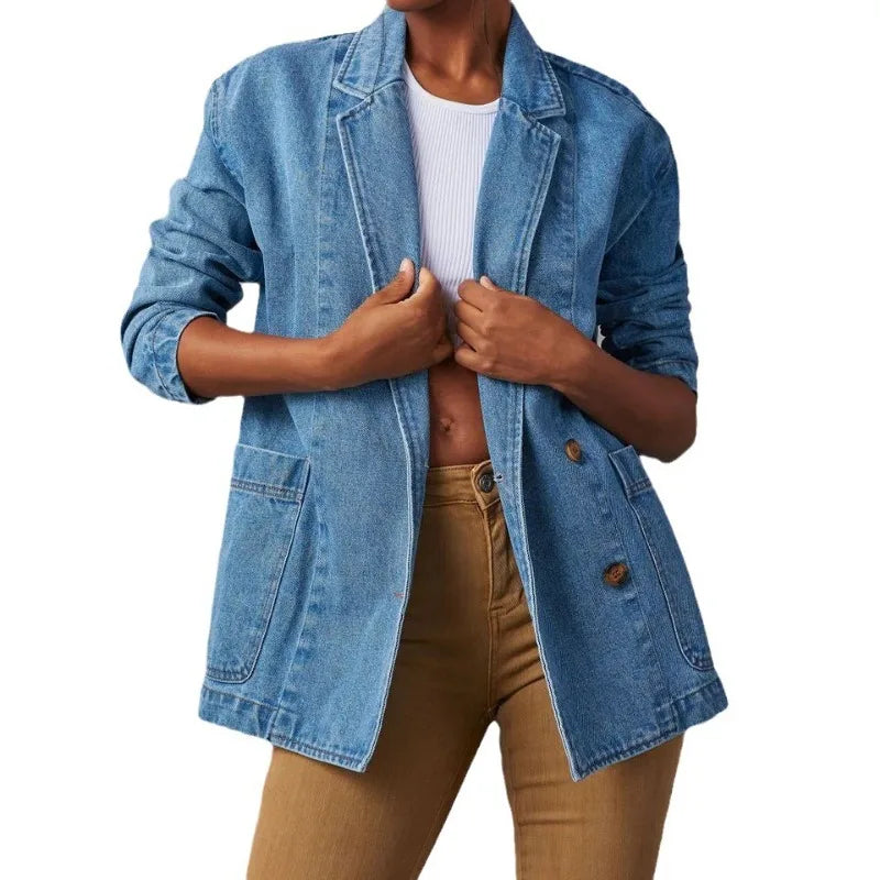 Ella™ - Stylish Denim Blazer Jacket