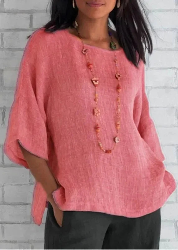 Aria™ - Loose Casual Linen Blouse