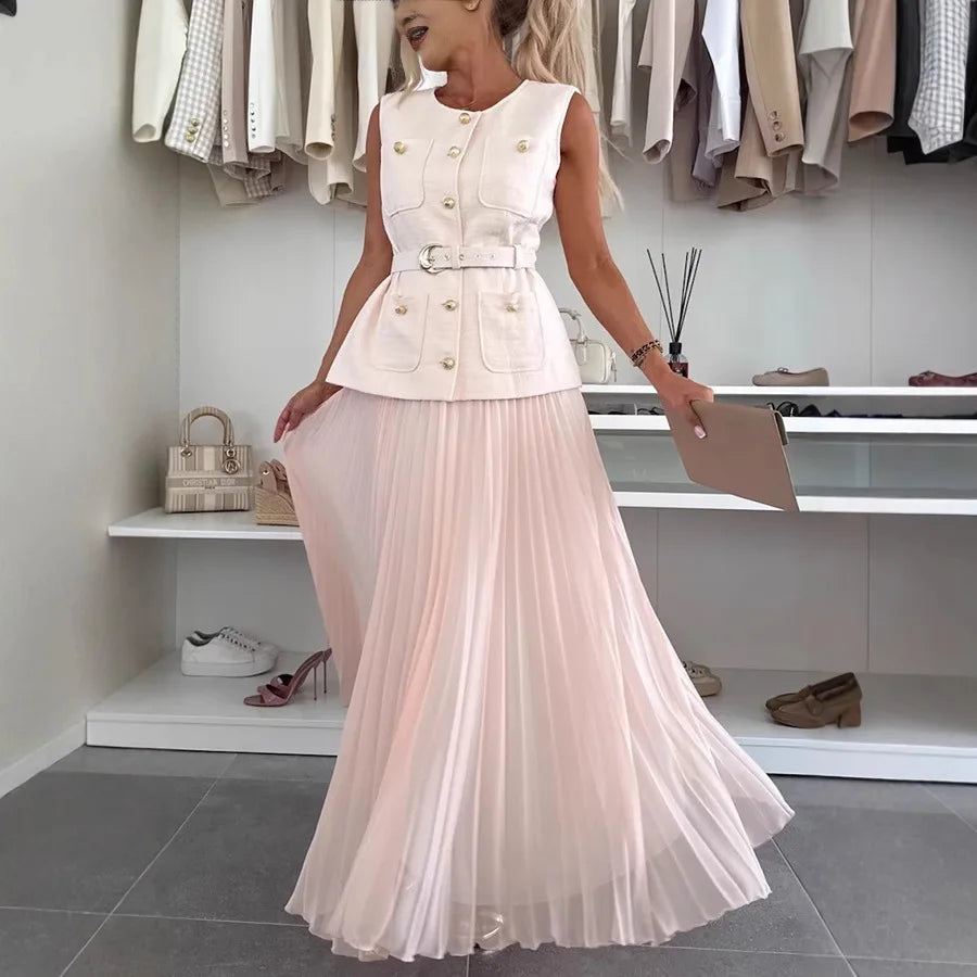 Zoe™ - Elegant Tweed Jacket And Long Skirt Set
