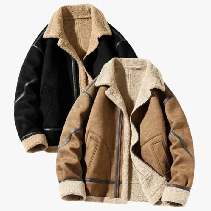 Benjamin™ - Vintage Style Warm Suede Leather Jacket