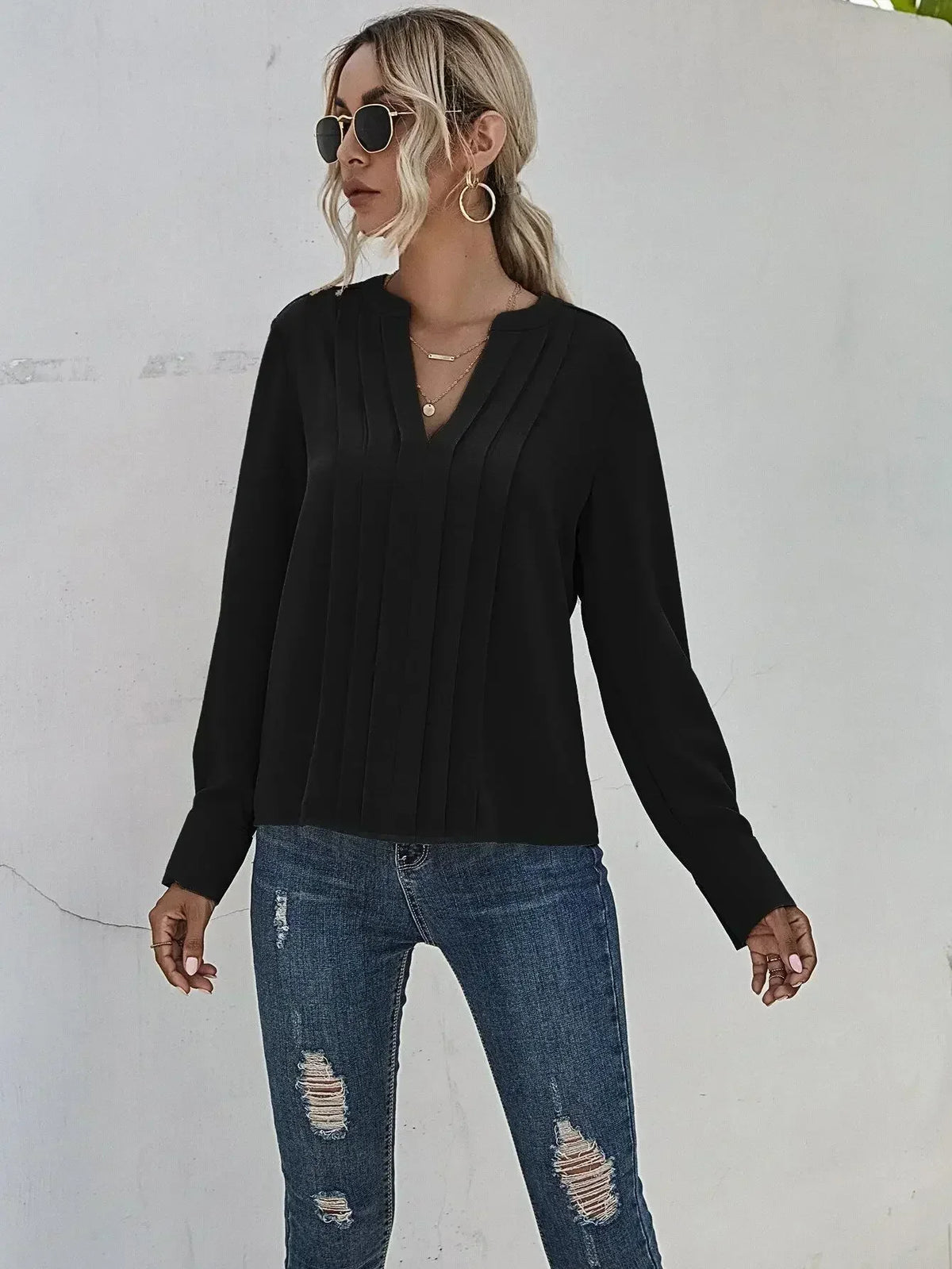 Aria™ - Elegant Pleated Blouse