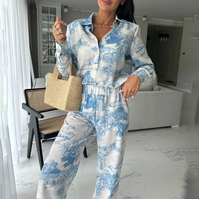 Mia™ - Elegant Long Sleeve Loose 2 Piece Set