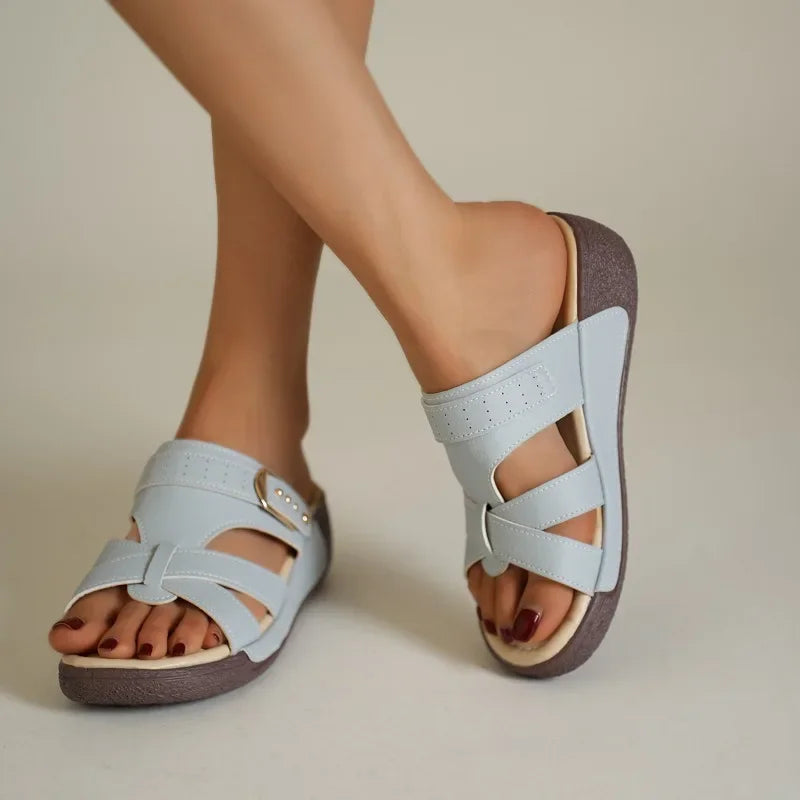 Ella™ - Comfy Rivet Wedges Sandals
