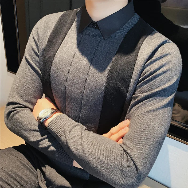 Elijah™ - Classic Striped Knitted Sweater