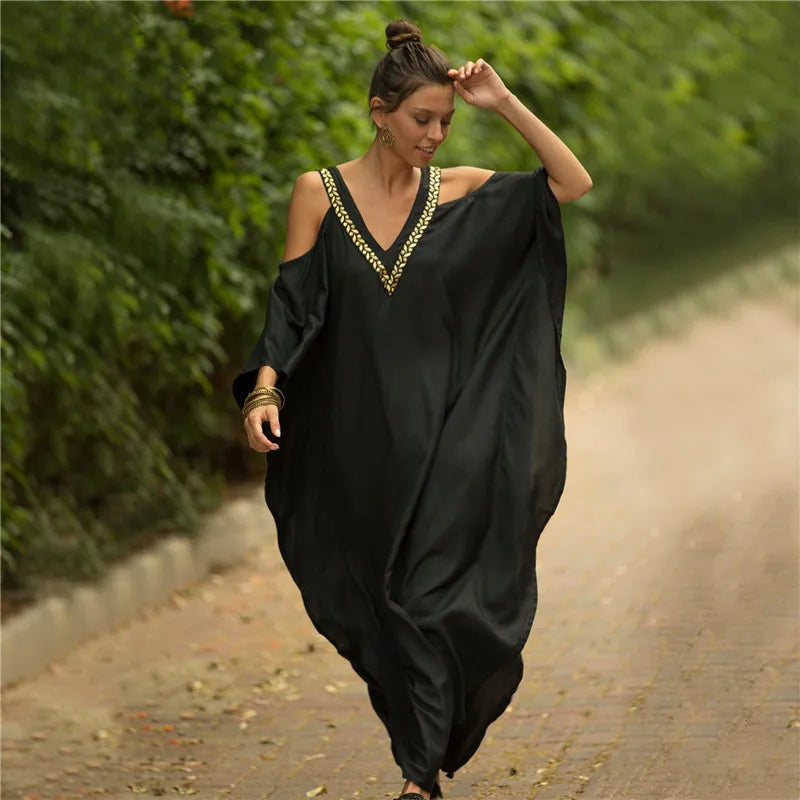 Riley™ - Elegant Kaftan Maxi Dress