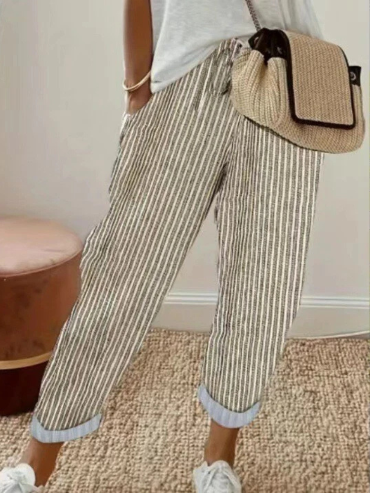 Harper™ - Comfy Striped Linen Pants