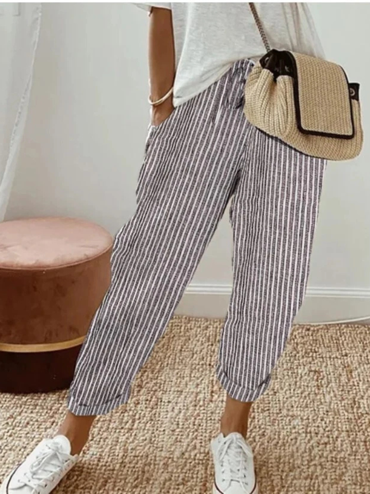 Harper™ - Comfy Striped Linen Pants