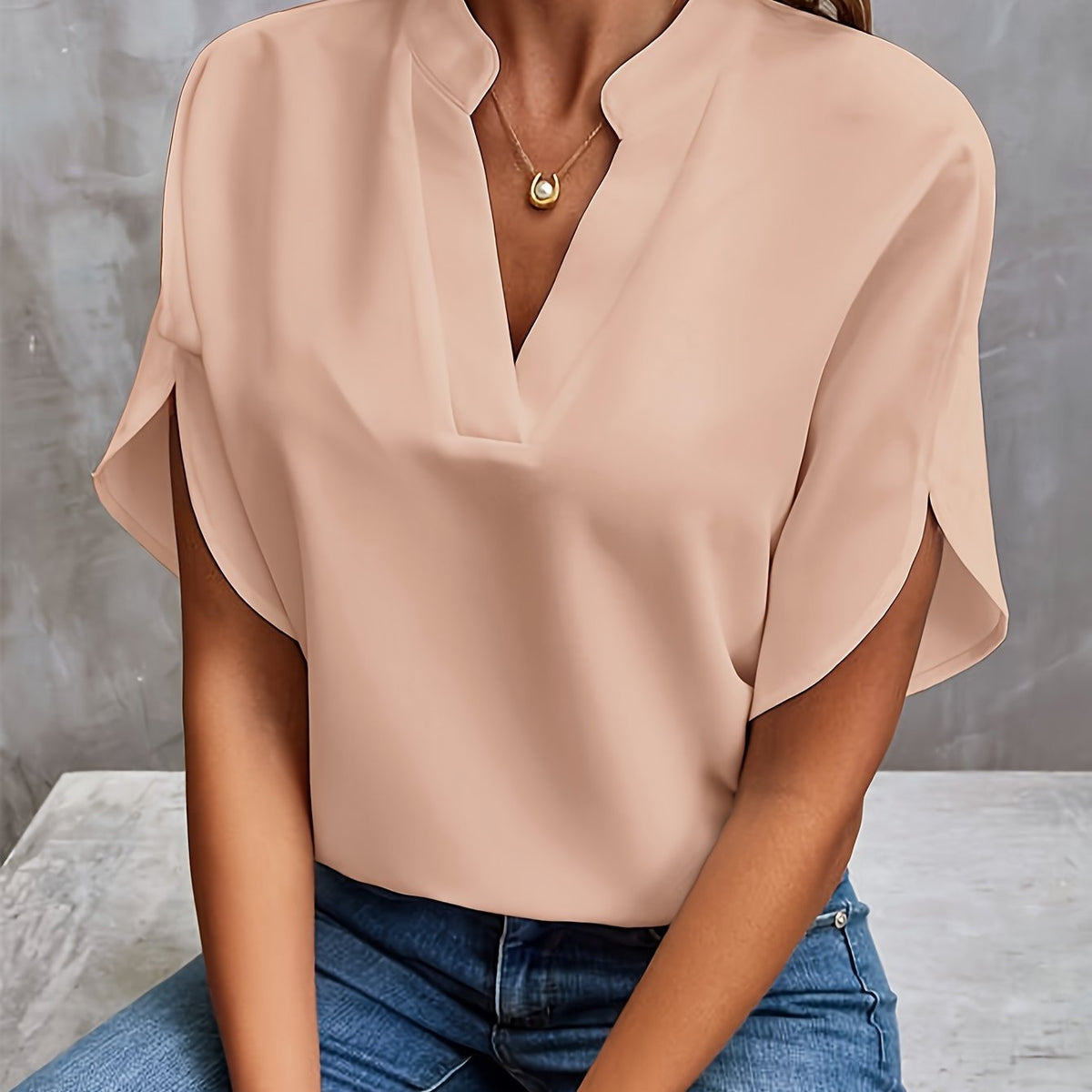 Avery™ - Relaxed V-Neck Blouse