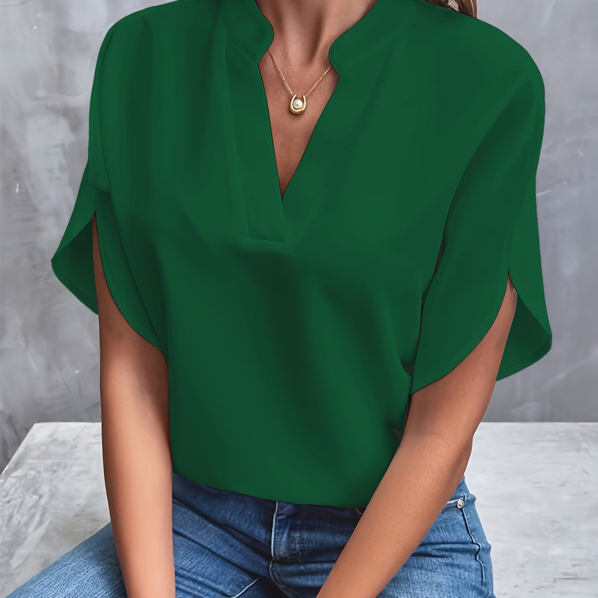 Avery™ - Relaxed V-Neck Blouse