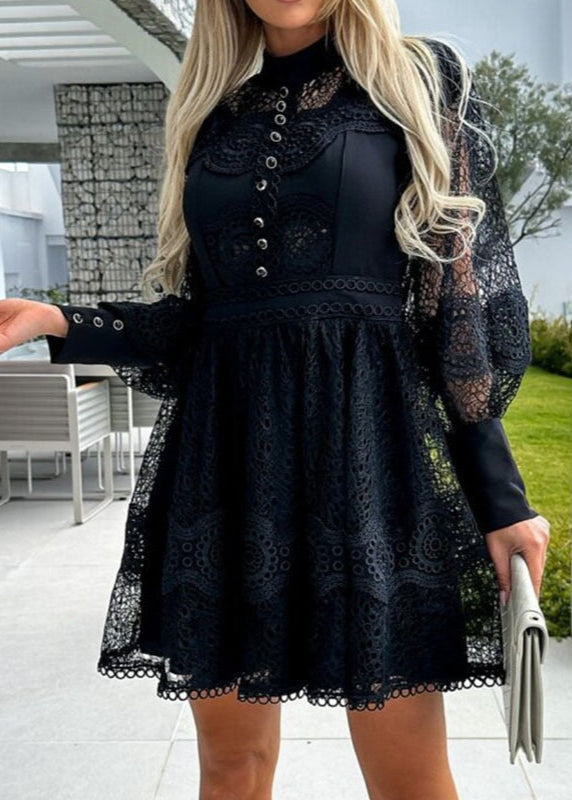 Victoria™ - Long Sleeve Elegant Lace Midi Dress