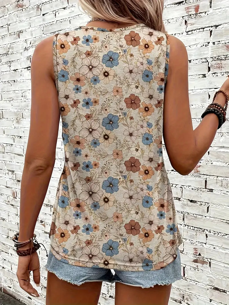 Olivia™ - Retro Floral Tank Top