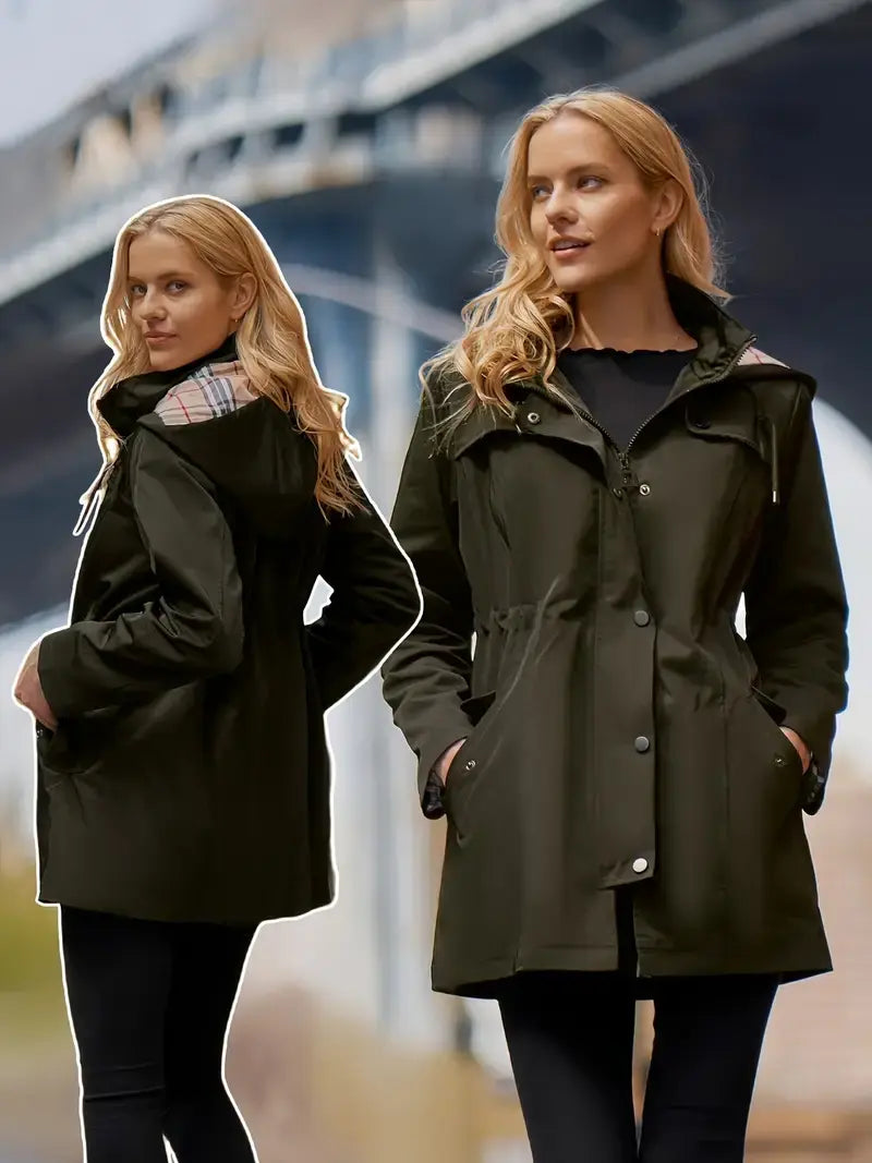Olivia™ - Stylish Hooded Trench Coat